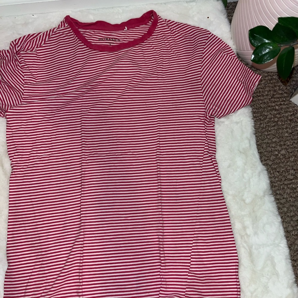 Stripped pink and white t shirt